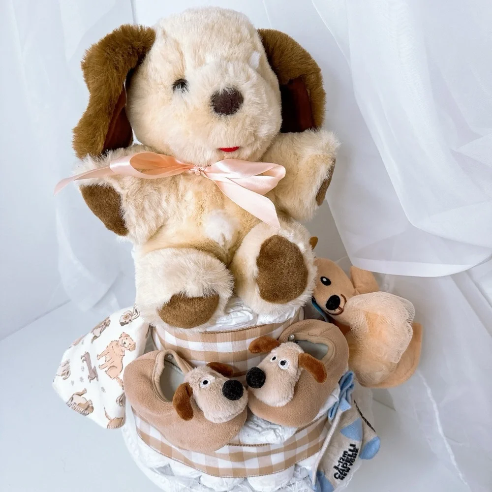 Puppy Diaper Cake, Baby Shower Gift